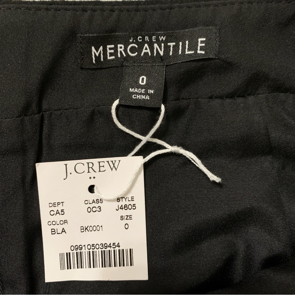 NWT J.Crew Mercantile Womens Pencil Skirt Lined Back zip Wool Blend Black Size 0 - Picture 3 of 16